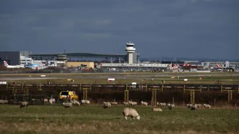 A view across Gatwick Airport.