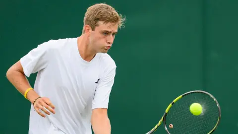 Getty Images Johannus Monday competing in men's singles Wimbledon qualifiers