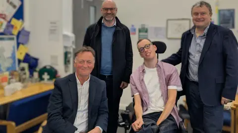  Andrew George MP, Nigel Fletcher (CEO, Motability Foundation), Keron Day, Andrew Miller (CEO, Motability Operations) 