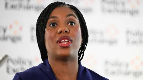 Kemi Badenoch gives a speech at an event hosted by the Policy Exchange think tank