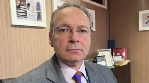 West Nottinghamshire College Principal Andrew Cropley in room