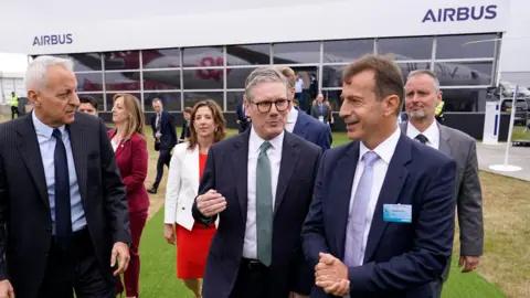 PA Media Sir Keir Starmer, the Prime Minister with Airbus CEO Guillaume Faury 