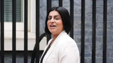 PA Media Home Secretary Shabana Mahmood arrives outside Downing Street.