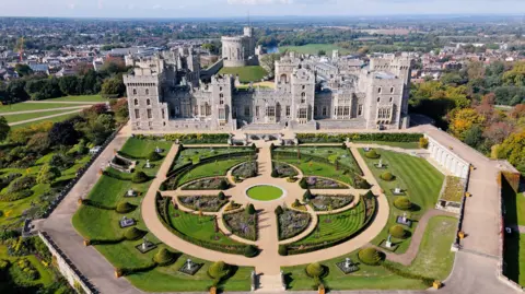 Royal Collection Trust A general view picture of the garden and castle.