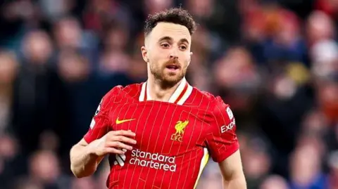 Diogo Jota of Liverpool during the UEFA Champions League 2024/25