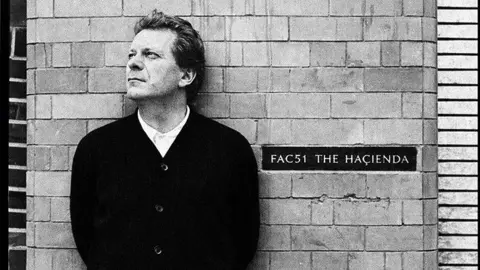 Paul Wolfgang Webster Wilson outside the Hacienda