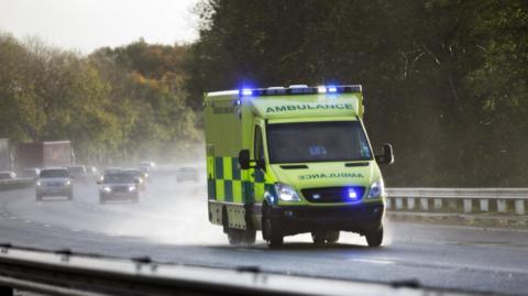 Generic image of an ambulance on a motorway