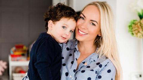 Emily Norris and her son