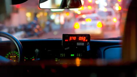 Getty Images The inside of a taxi