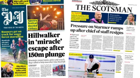 Scotland's papers: 9 February