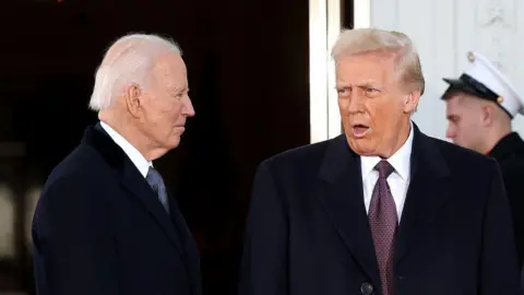 Donald Trump and Joe Biden at the White House 