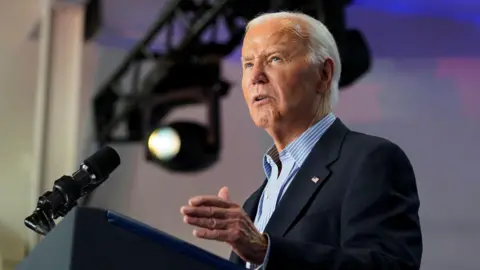 Reuters US President Joe Biden speaks during a campaign event at Sherman Middle School, in Madison, Wisconsin,