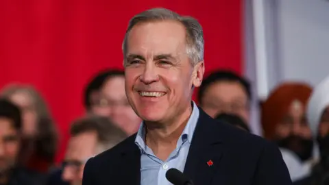 Reuters Former Bank of Canada and Bank of England governor Mark Carney reacts on the day he announces that he is running to replace Prime Minister Justin Trudeau as leader of the ruling Liberal Party