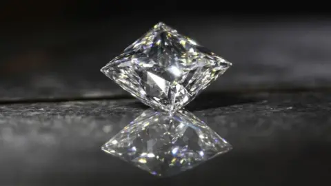Getty Images A close-up of a lab-grown diamond