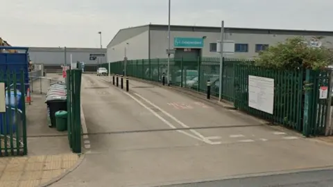 Entrance to Hazel Court tip on James Street in York.