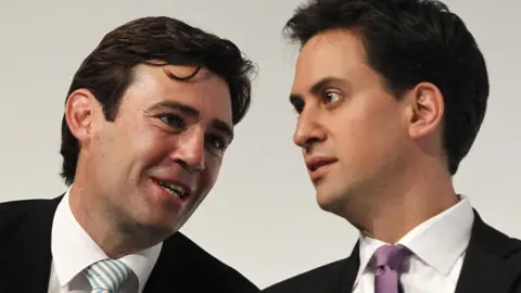 PA Media An image showing the then-shadow education secretary Andy Burnham, with then-Labour Party leader Ed Miliband from 2011.
