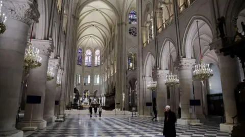 Getty Images Interior of Notre Dame after its renovation