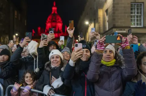 PA Media Edinburgh torchlight procession