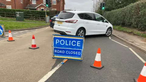 BBC The scene of the crash