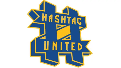 Hashtag United Hashtag United club logo on a white background