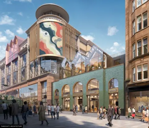 Landsec Artist's impression of the redeveloped Buchanan Galleries shopping centre