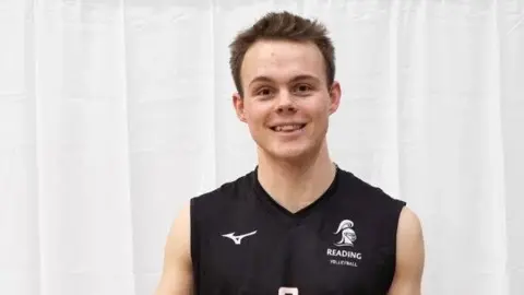 Cian Everett Young Persons Foundation Cian in a black sleeveless university sports top.