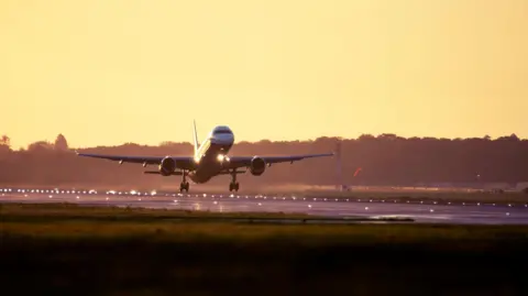 Getty Images A plane taking off at Gatwick
