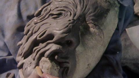 Mask making of a Doctor Who character