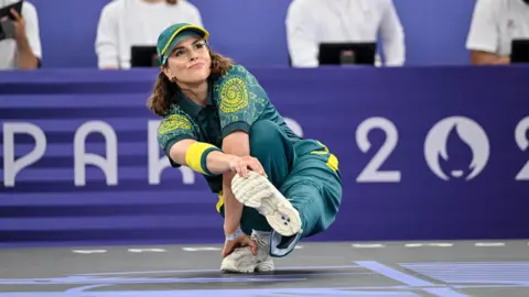 Harry Langer/DeFodi Images via Getty Images Australian breaker Raygun at Paris Olympics 2024