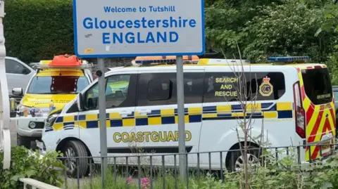 BBC A coastguard van parked near a road sign