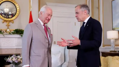 Reuters Britain's King Charles meet Carney as he visits the Rideau Hall residence during a two-day visit in Ottawa, Ontario, Canada May 26, 2025.