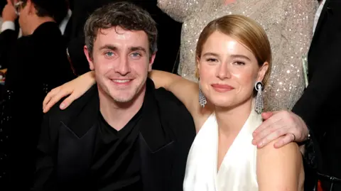 Getty Images Paul Mescal and Jessie Buckley attend FIJI Water At The 31st Annual Critics Choice Awards at Barker Hangar on January 04, 2026 in Santa Monica, California