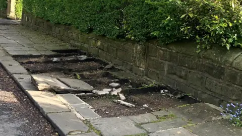 BBC York Stone Paving lifted in Roundhay