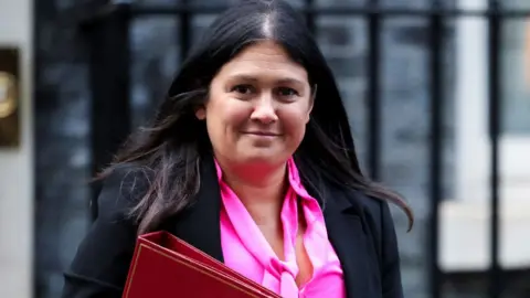 Reuters Britain's Secretary of State for Culture, Media and Sport Lisa Nandy walks in Downing Street, on the day of a Cabinet meeting in London, Britain, January 7, 2025.