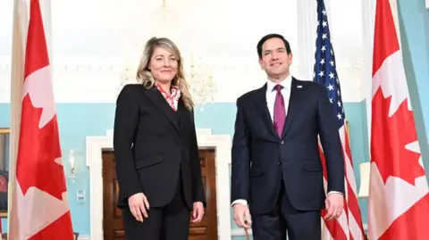 US Secretary of State Marco Rubio meets Canada's Foreign Minister Melanie Joly