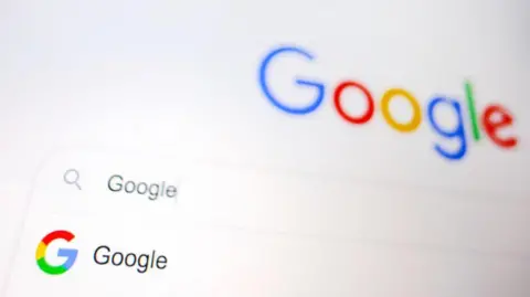 Getty Images Google's home page shows "Google" typed into the search bar, beneath the company's multicoloured logo.