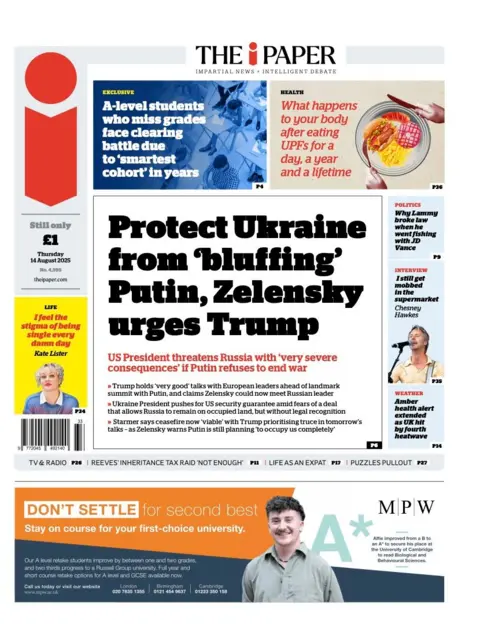  "Protect Ukraine from 'bluffing' Putin, Zelensky urges Trump"