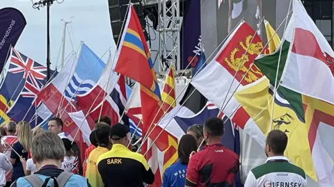 Island Games teams flags