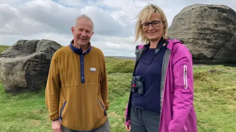 Anthony Arak and Cath Baker from conservation group Bridestones Rewilded 
