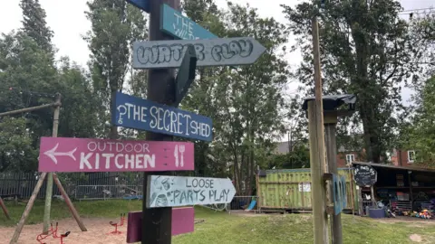 Gatis Community Space. It has a charming collection of gardens where wildlife grows free and there is space for children to play.