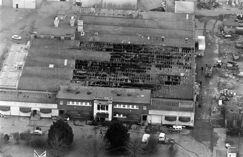 Getty Stardust fire aerial shot of nightclub
