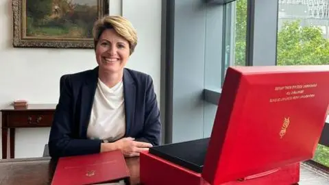 Emma Hardy Emma Hardy MP smiling after revealing news of her appointment