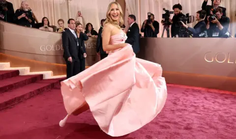 Getty Images Host Nikki Glaser attends the 83rd Annual Golden Globe Awards at The Beverly Hilton on January 11, 2026 in Beverly Hills, California. 