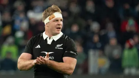 Sam Cane playing for New Zealand against Italy
