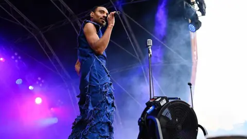 Getty Images Durand Bernarr performs on stage during Pride In London 2025.