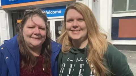 Lara King BBC A picture of Lesley and Felicity