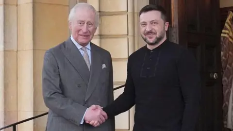 EPA King Charles shakes hands with President Zelensky of Ukraine