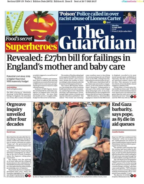 £27bn bill for failings in England's mother and baby care”