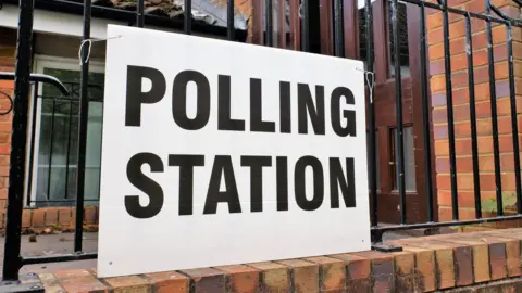 Getty Images polling station sign