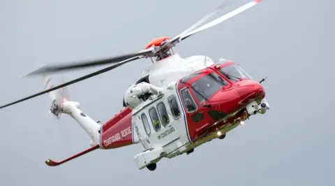 HM Coastguard A Coastguard search and rescue helicopter